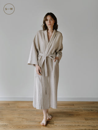 Melange Linen Blend Gown 3