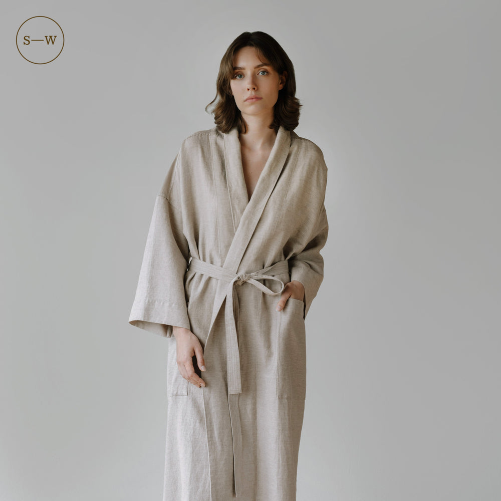 Melange Linen Blend Gown