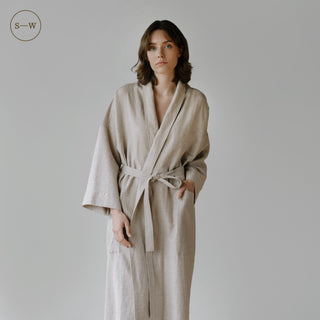 Melange Linen Blend Gown 1