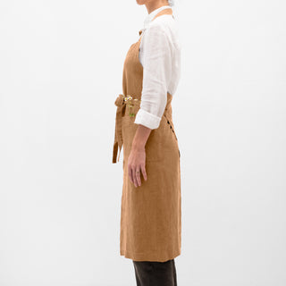 Clay Linen Chef Apron 2