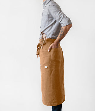 Clay Linen Garcon Apron 2