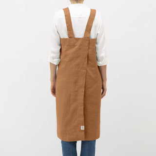 Clay Linen Pinafore Apron 3