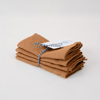 Zero Waste Clay Linen Napkins Set of 4 2