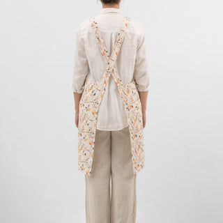 Fall Watercolor Linen Crossback Apron 3