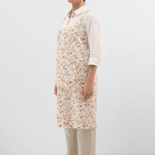 Fall Watercolor Linen Pinafore Apron 2