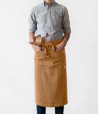 Clay Linen Garcon Apron 1