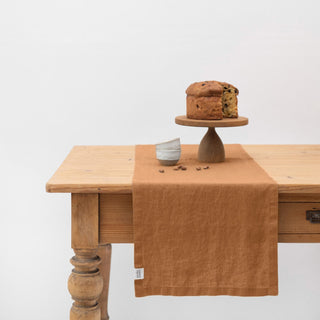Clay Linen Table Runner 