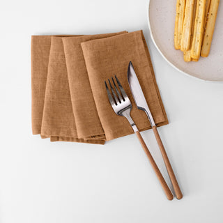 Zero Waste Clay Linen Napkins Set of 4 1