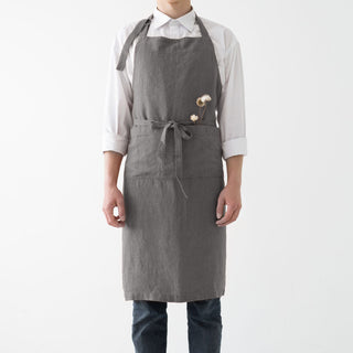 Stone Linen Chef Apron 1