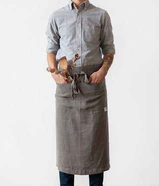 Stone Linen Garcon Apron 1