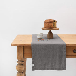 Stone Linen Table Runner 