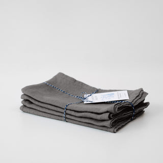 Zero Waste Stone Linen Kitchen Towels Set of 4 