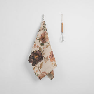 Vintage Roses Linen Kitchen Towel 