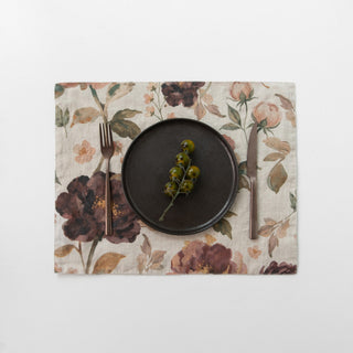 Vintage Roses Linen Placemat 