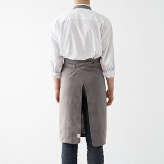 Stone Linen Chef Apron 3