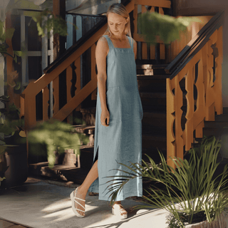 Allure Linen Fugue Dress - Linen Tales B2B 