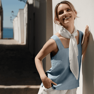 Allure Linen Polka Top - Linen Tales B2B 
