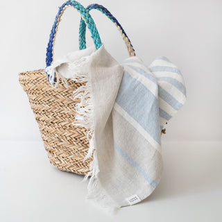 Allure Stripe Linen Beach Towel - Linen Tales B2B 