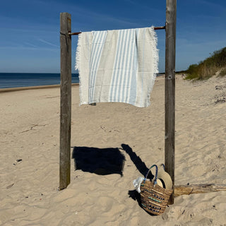 Allure Stripe Linen Beach Towel - Linen Tales B2B 4