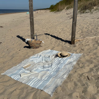 Allure Stripe Linen Blanket - Linen Tales B2B 3