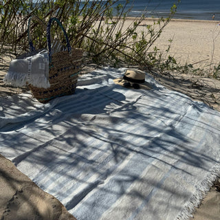Allure Stripe Linen Blanket - Linen Tales B2B 4