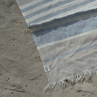 Allure Stripe Linen Blanket - Linen Tales B2B 5