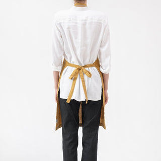 Amber Bronze Stripes Linen Daily Apron - Linen Tales B2B 3