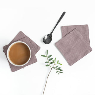 Ashes of Roses Linen Coasters Set of 4 - Linen Tales B2B 