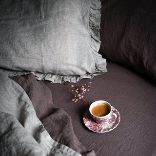 Ashes of Roses Linen Fitted Sheet - Linen Tales B2B 4