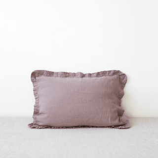 Ashes of Roses Linen Pillowcase with Frills - Linen Tales B2B 