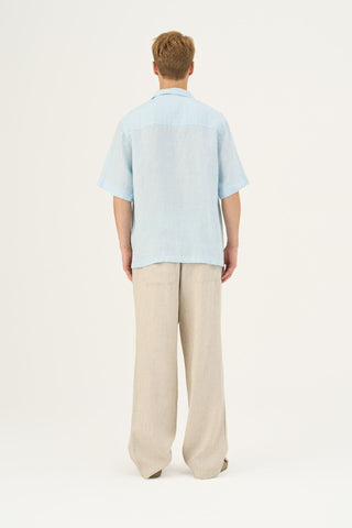 Baby Blue Linen Libertas Shirt - Linen Tales B2B 4