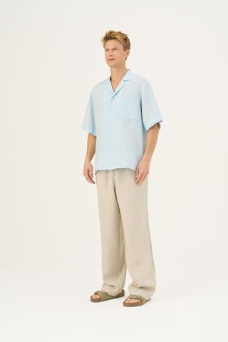 Baby Blue Linen Libertas Shirt - Linen Tales B2B 