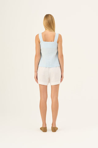 Baby Blue Linen Polka Top - Linen Tales B2B 4