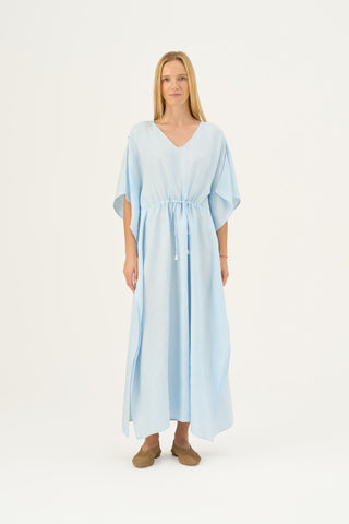 Baby Blue Linen Sol Dress - Linen Tales B2B 