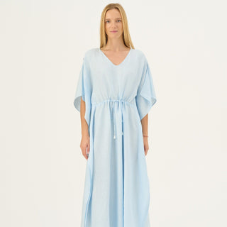 Baby Blue Linen Sol Dress - Linen Tales B2B 