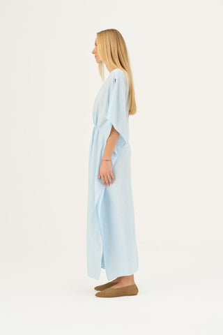 Baby Blue Linen Sol Dress - Linen Tales B2B 3