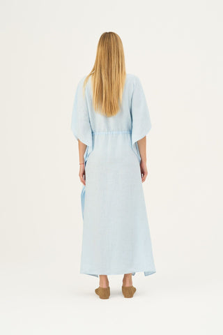 Baby Blue Linen Sol Dress - Linen Tales B2B 4