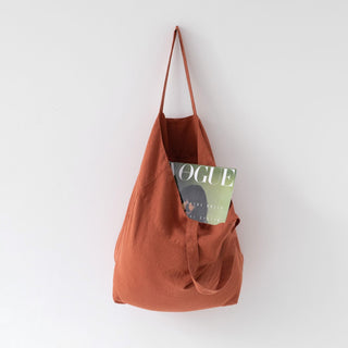 Baked Clay Linen Big Bag - Linen Tales B2B 