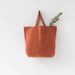 Baked Clay Linen Big Bag - Linen Tales B2B 