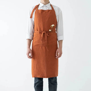 Baked Clay Linen Chef Apron - Linen Tales B2B 