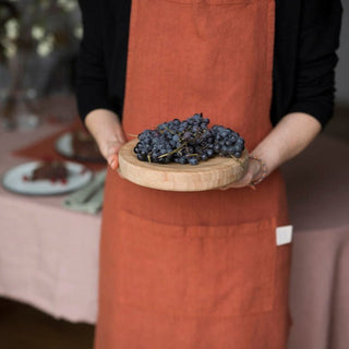 Baked Clay Linen Daily Apron - Linen Tales B2B 