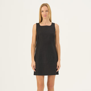 Black Linen Alba Dress - Linen Tales B2B 