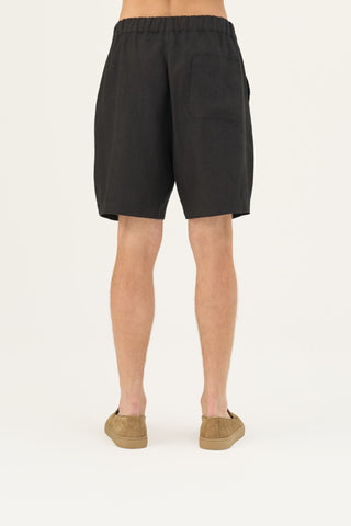 Black Linen Amabilis Shorts - Linen Tales B2B 5