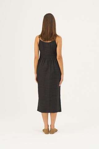 Black Linen Camilla Dress - Linen Tales B2B 5