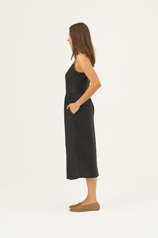 Black Linen Camilla Dress - Linen Tales B2B 4