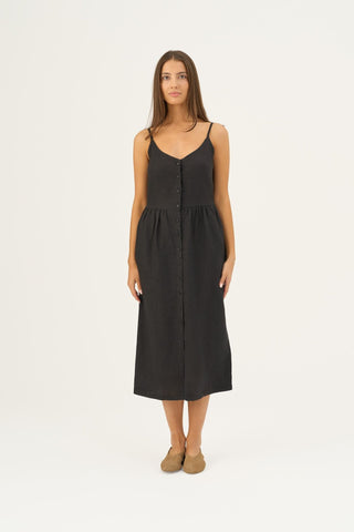 Black Linen Camilla Dress - Linen Tales B2B 2