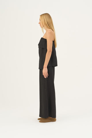 Black Linen Candela Top - Linen Tales B2B 3