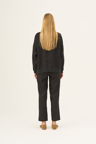 Black Linen Dahlia Jumper - Linen Tales B2B 4
