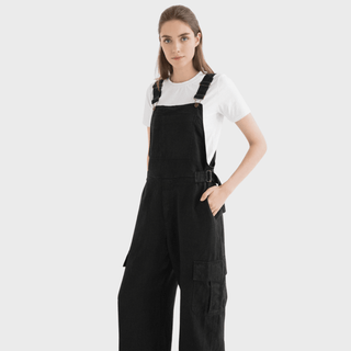 Black Linen Elm Overalls - Linen Tales B2B 2