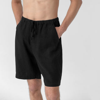 Black Linen Fern Pyjama Set - Linen Tales B2B 4